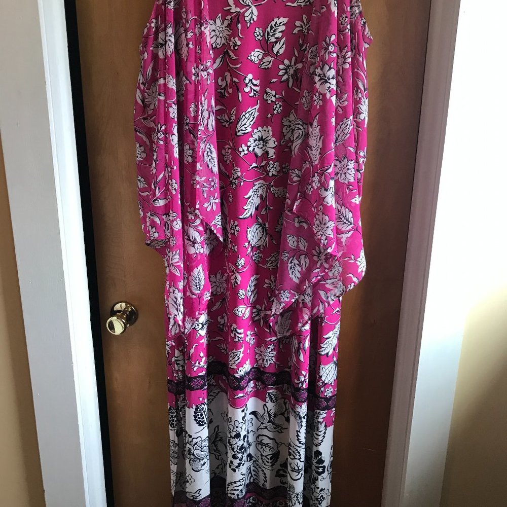 Jessica London Women's Plus Sz 18W 2-PC Floral Sleeveless Maxi Dress